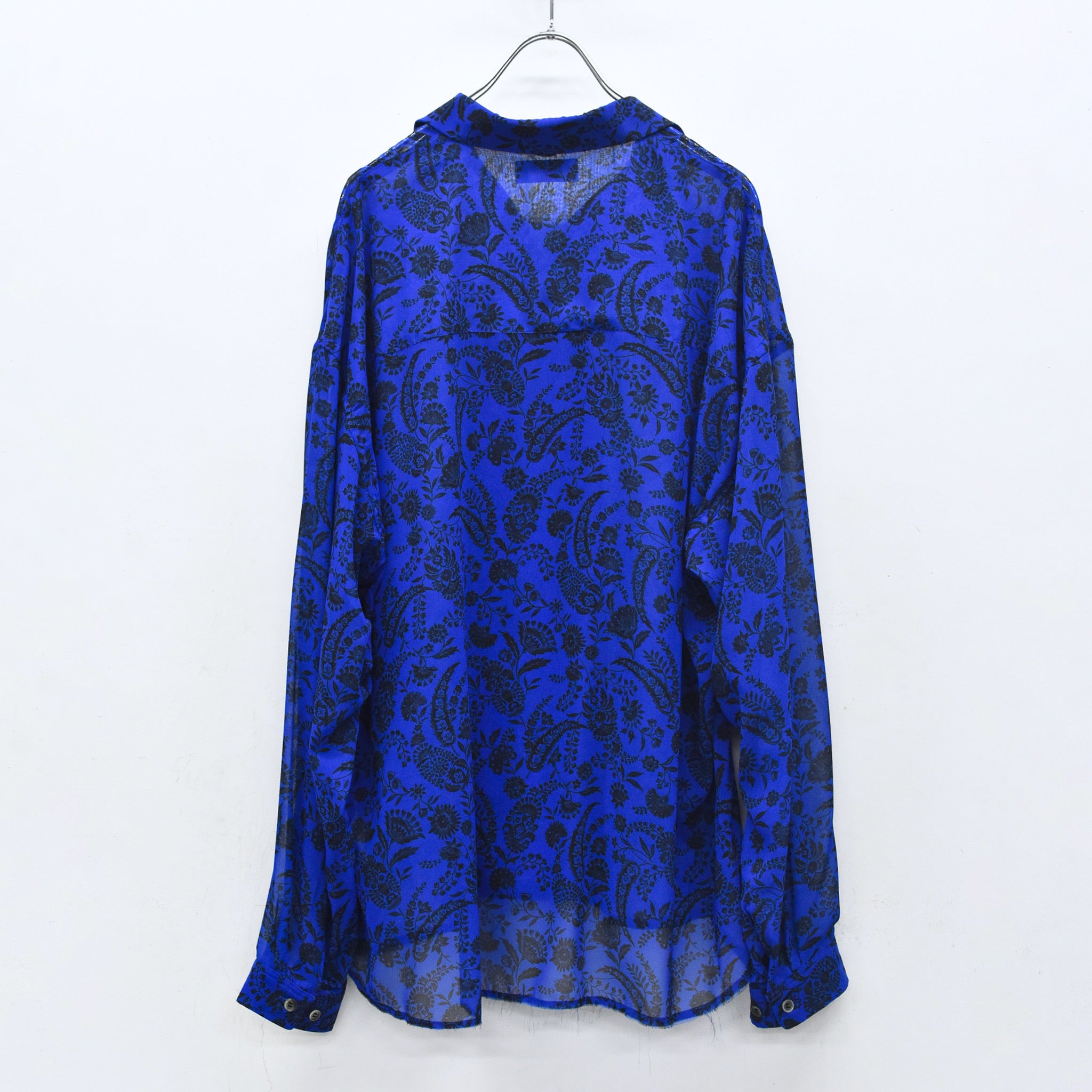 THE JEAN PIERRE / Sheer Paisely Shirt - BLUE