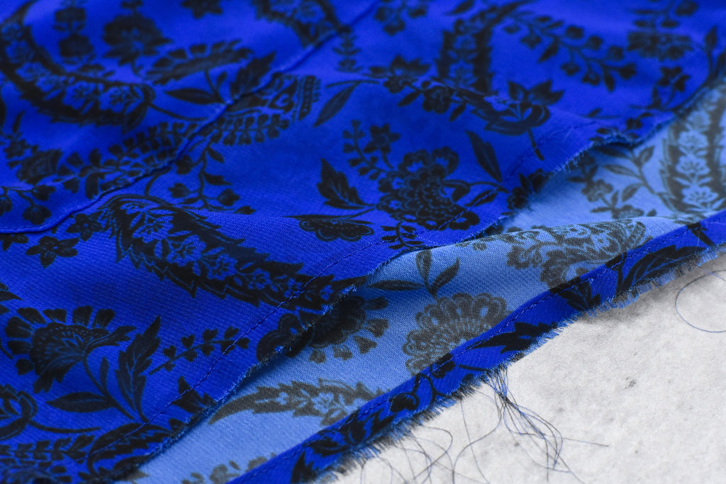 THE JEAN PIERRE / Sheer Paisely Shirt - BLUE