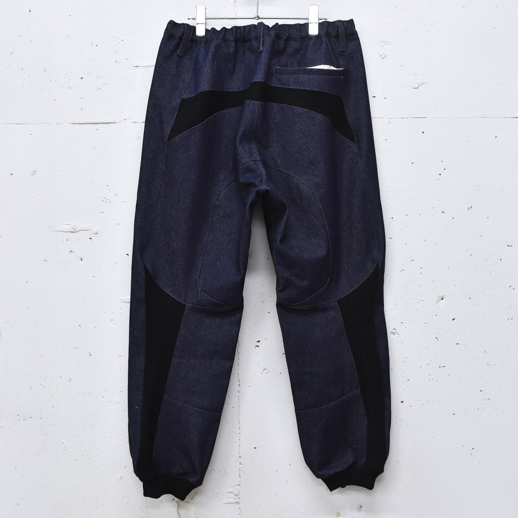 BODYSONG. / SPEEDING MOTORCYCLE DENIM TROUSERS - BLACK