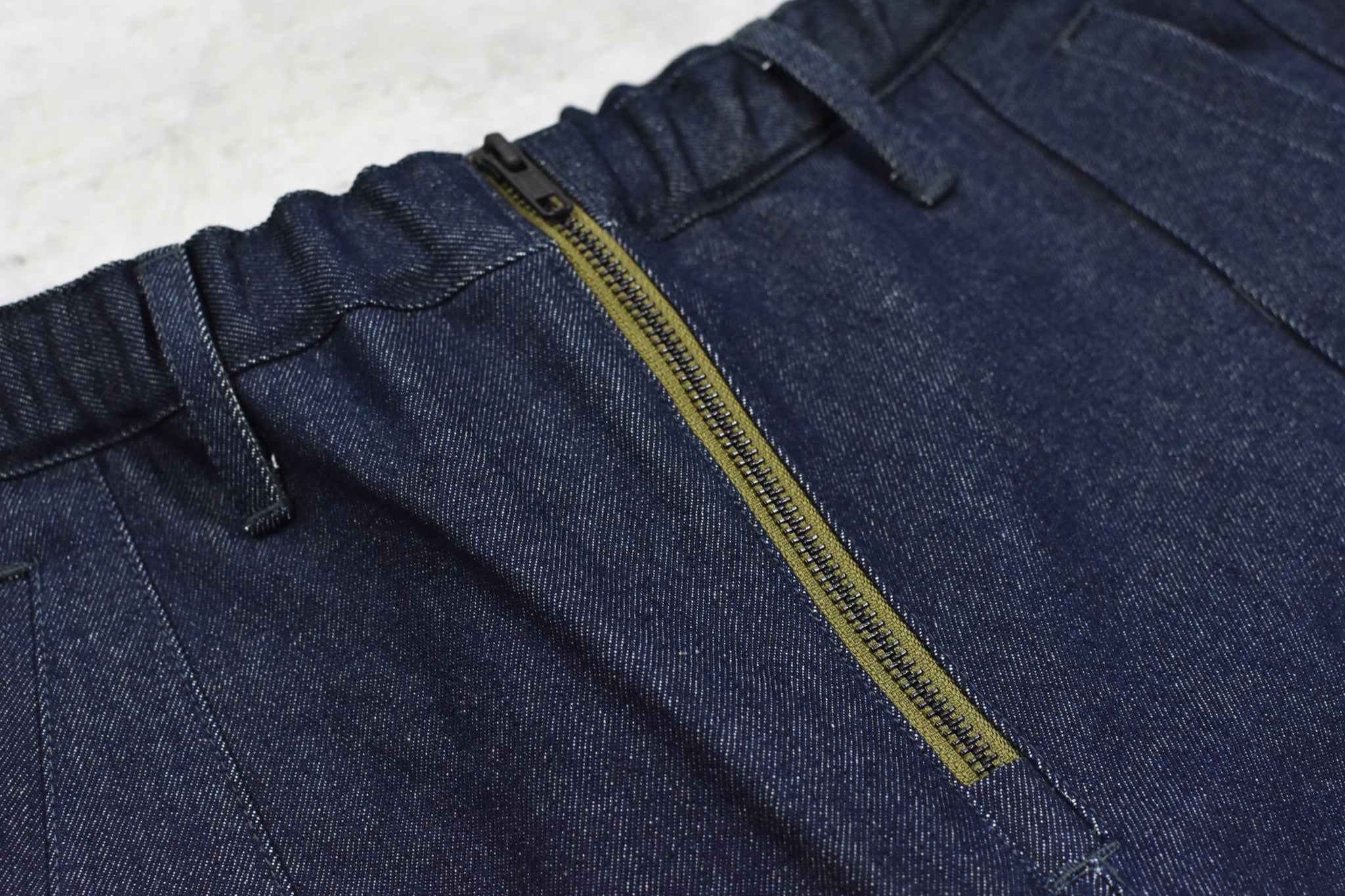 BODYSONG. / SPEEDING MOTORCYCLE DENIM TROUSERS - BLACK