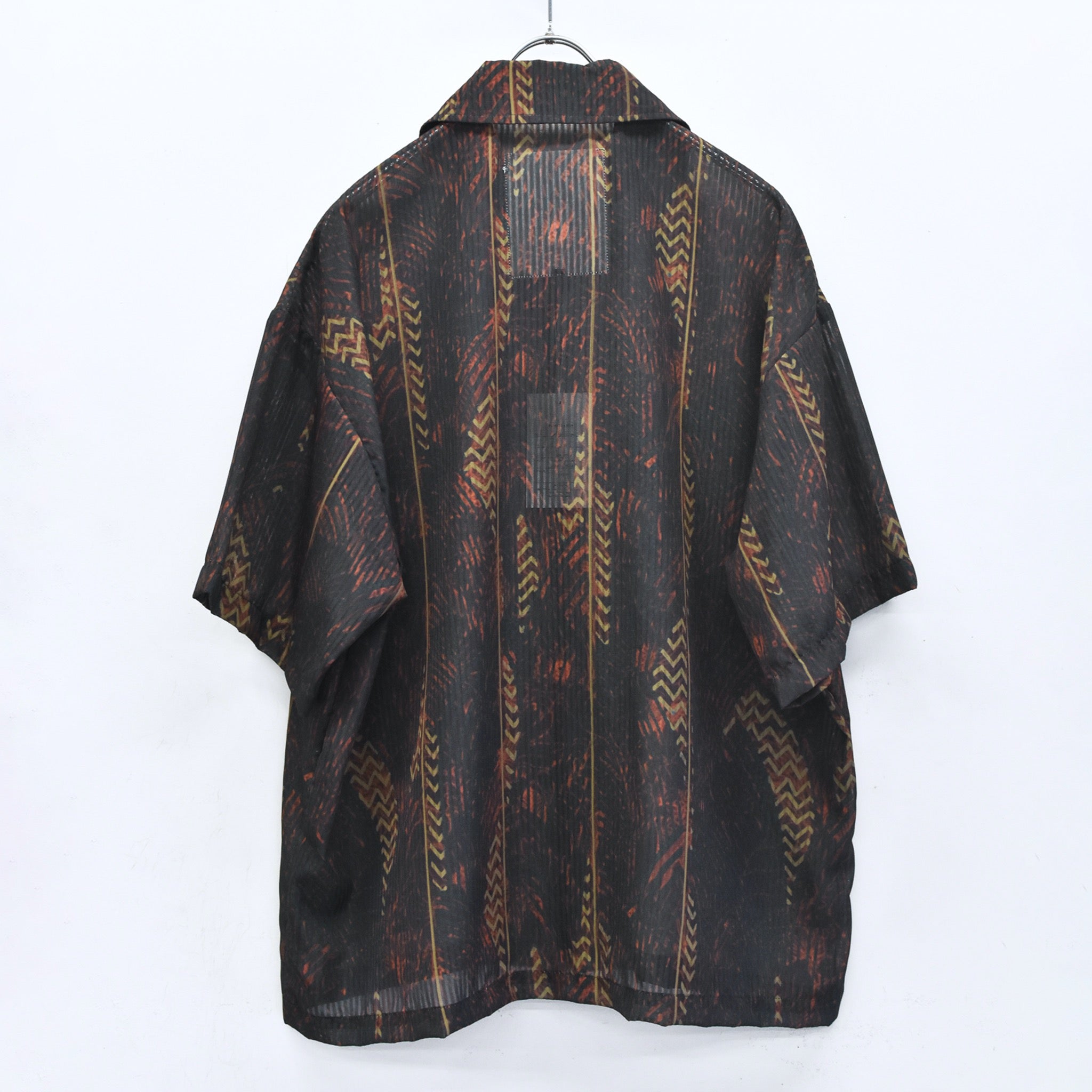 elephant TRIBAL fabrics / NO A/C Zip Shirt - SOIL BROWN