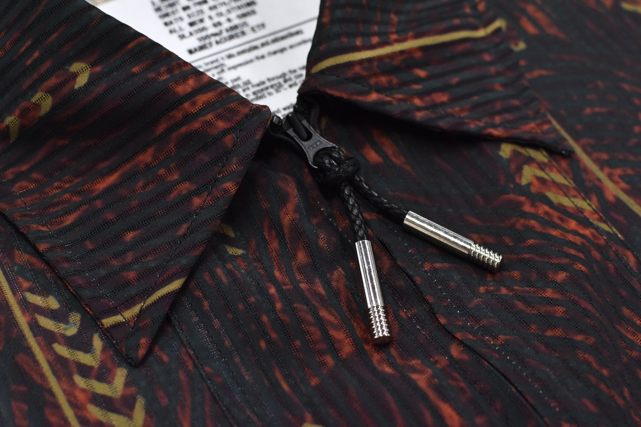 elephant TRIBAL fabrics / NO A/C Zip Shirt - SOIL BROWN