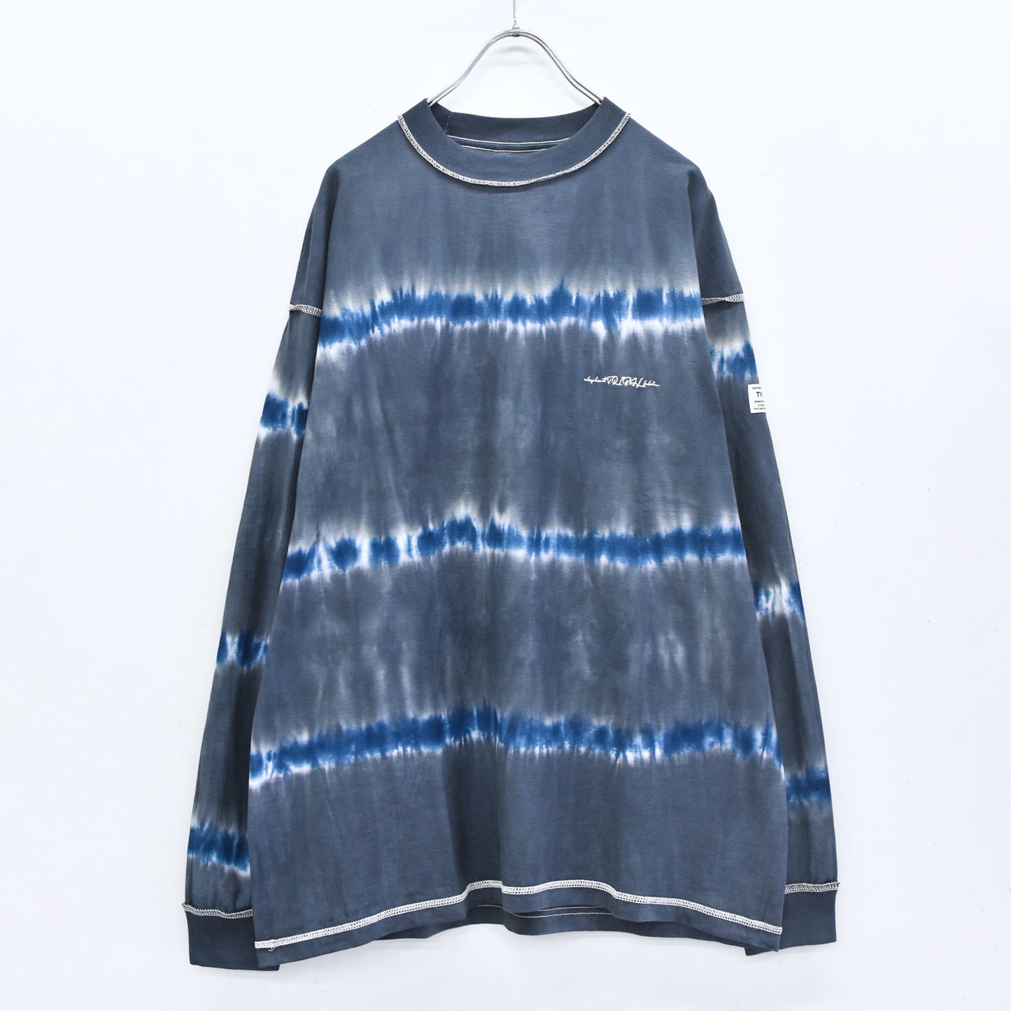 elephant TRIBAL fabrics / Tie-Dye Border LT - NAVY