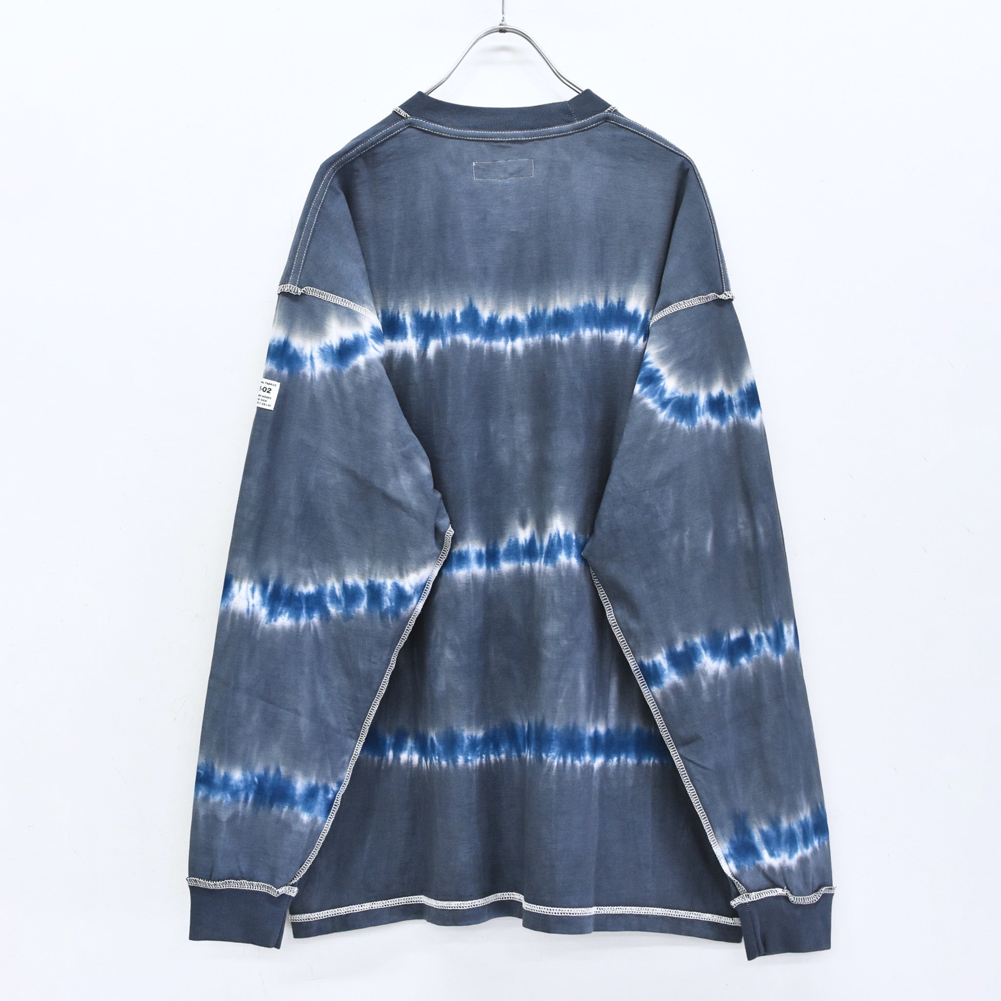 elephant TRIBAL fabrics / Tie-Dye Border LT - NAVY