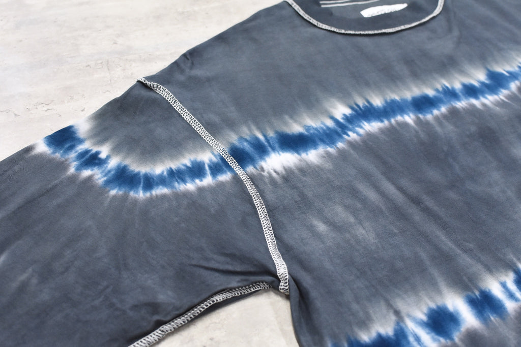 elephant TRIBAL fabrics / Tie-Dye Border LT - NAVY