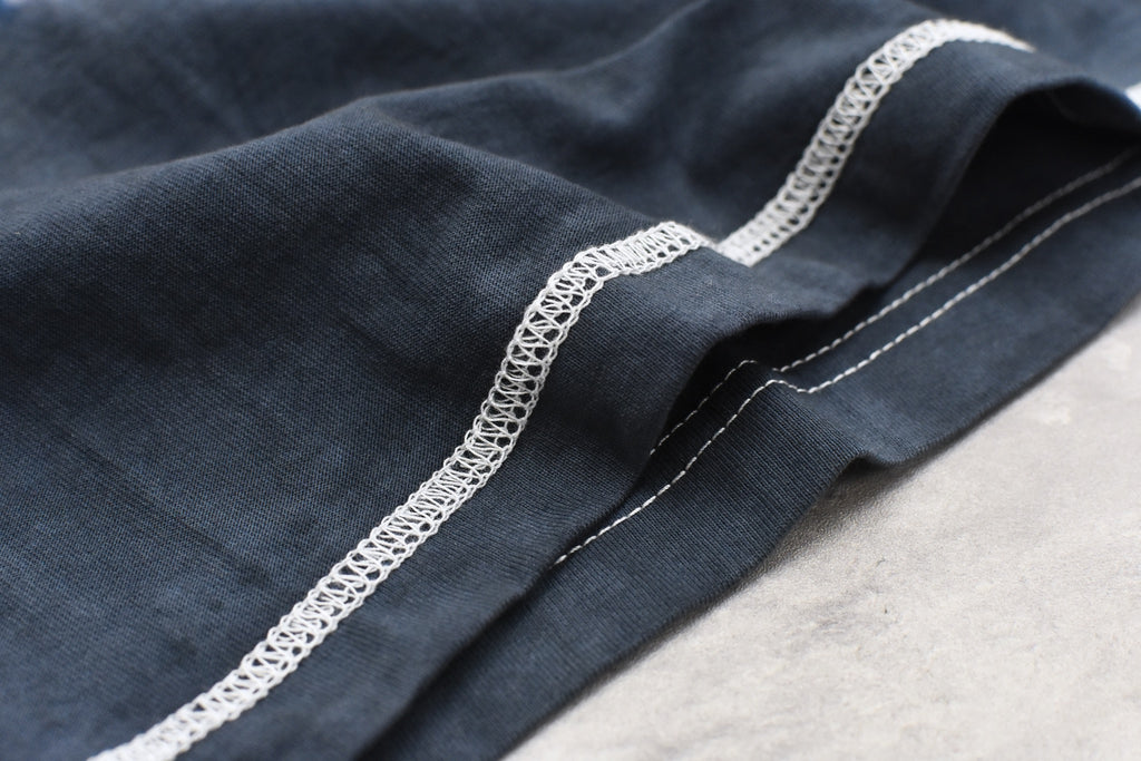 elephant TRIBAL fabrics / Tie-Dye Border LT - NAVY
