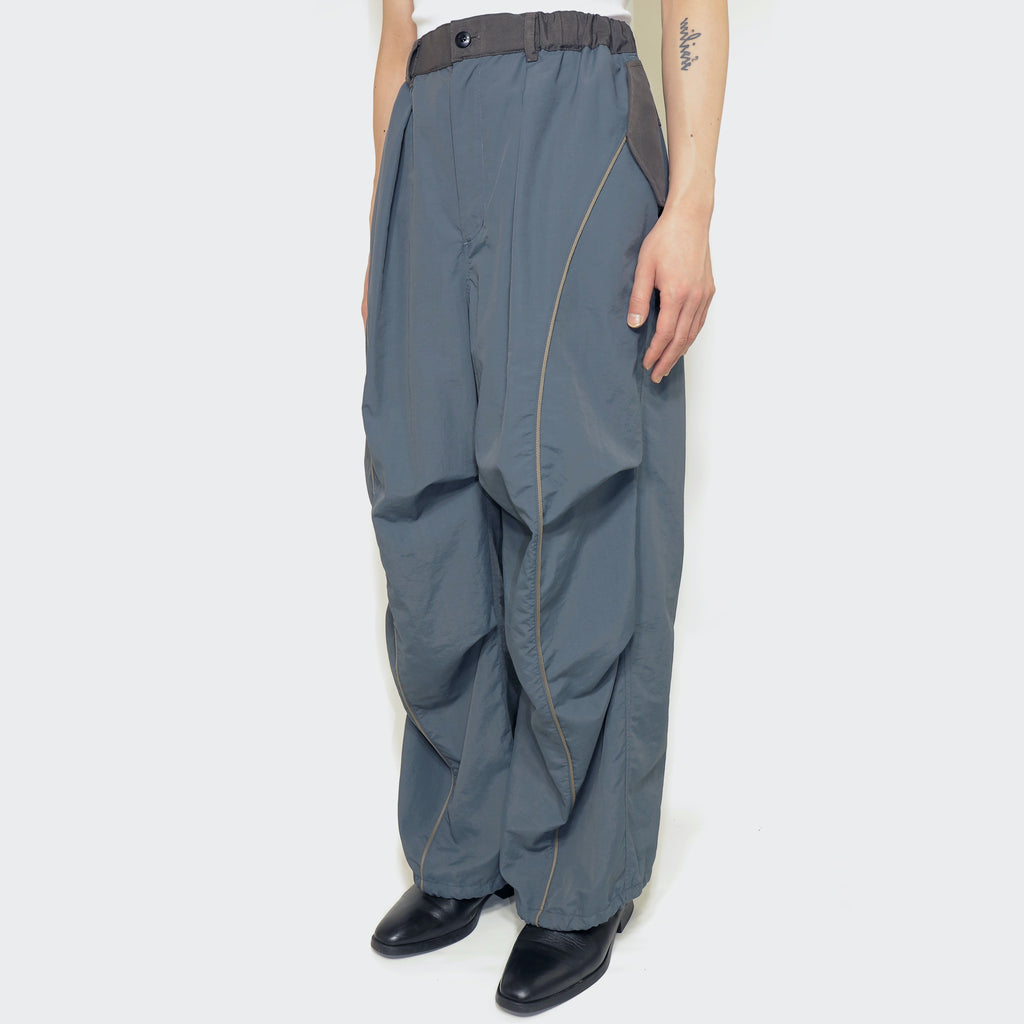 elephant TRIBAL fabrics /  3D Snow Camo Nylon Pants - CEMENT BLUE
