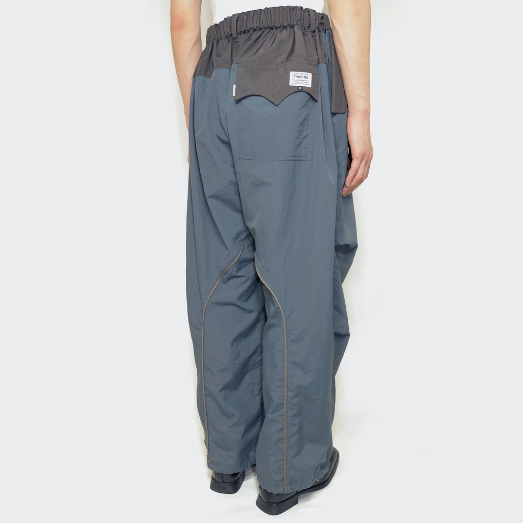 elephant TRIBAL fabrics /  3D Snow Camo Nylon Pants - CEMENT BLUE