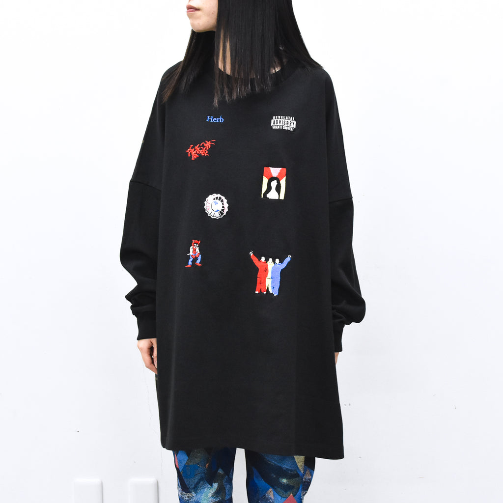 STOF / Edition Embroi L/S Tee - BLACK