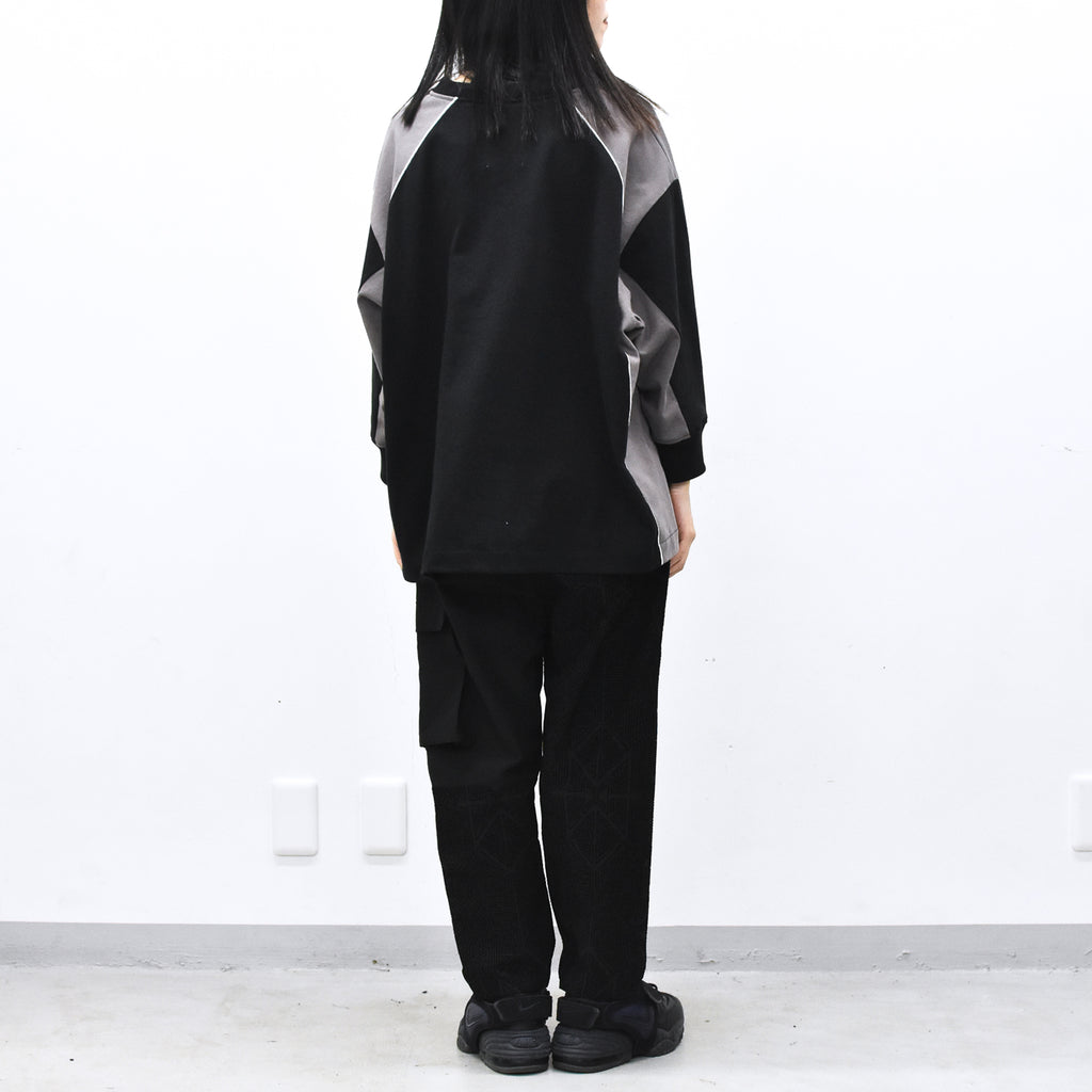 STOF / Stone Yard Floc Wide Pants - BLACK