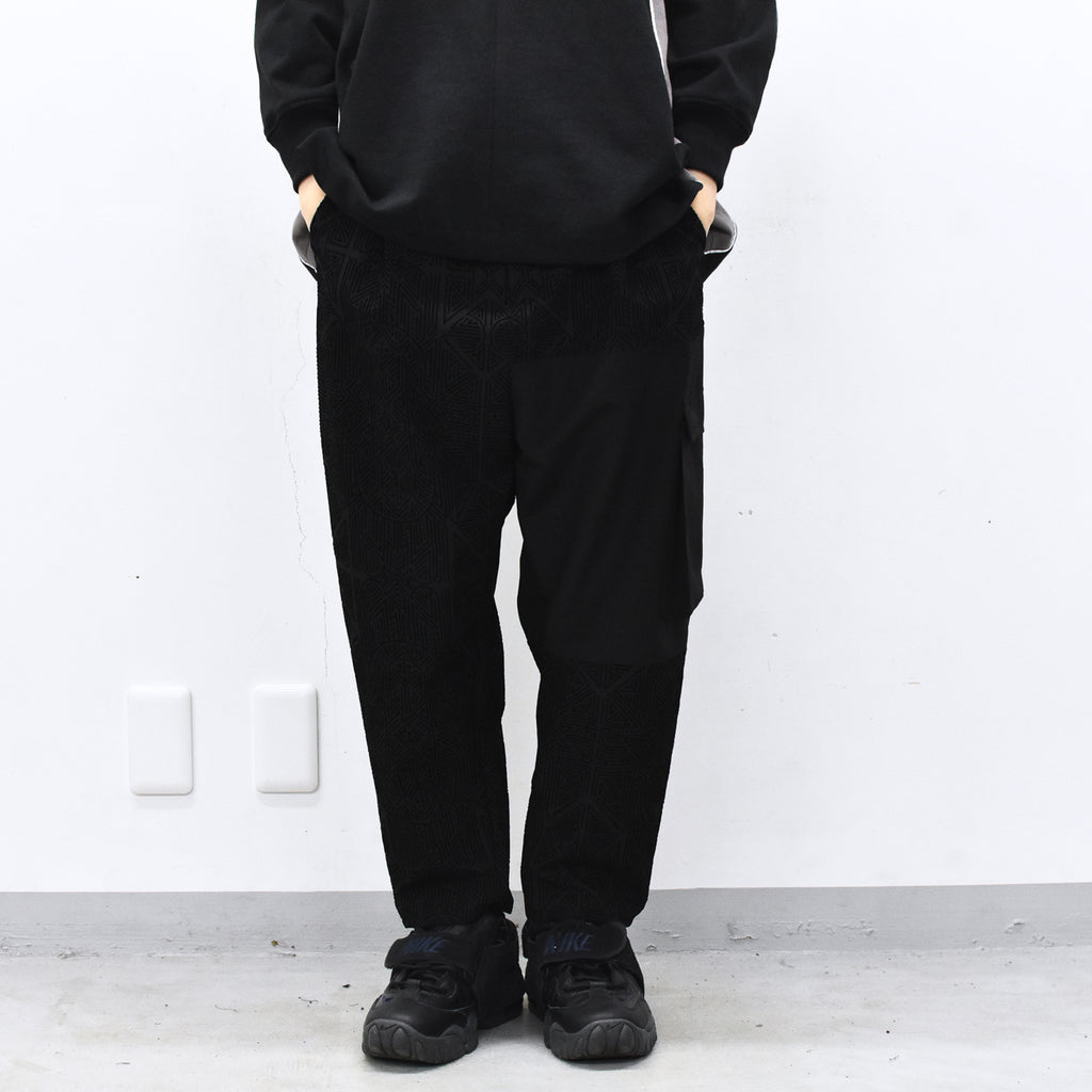 STOF / Stone Yard Floc Wide Pants - BLACK