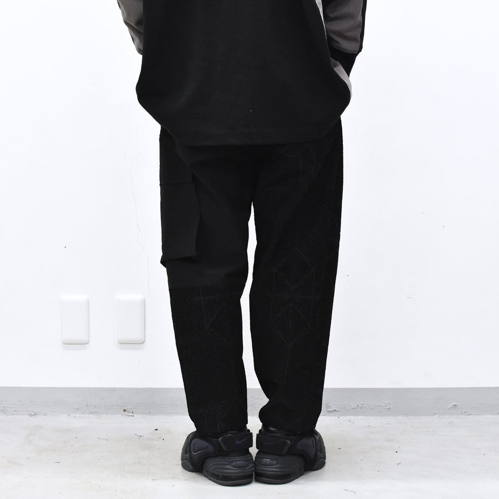 STOF / Stone Yard Floc Wide Pants - BLACK