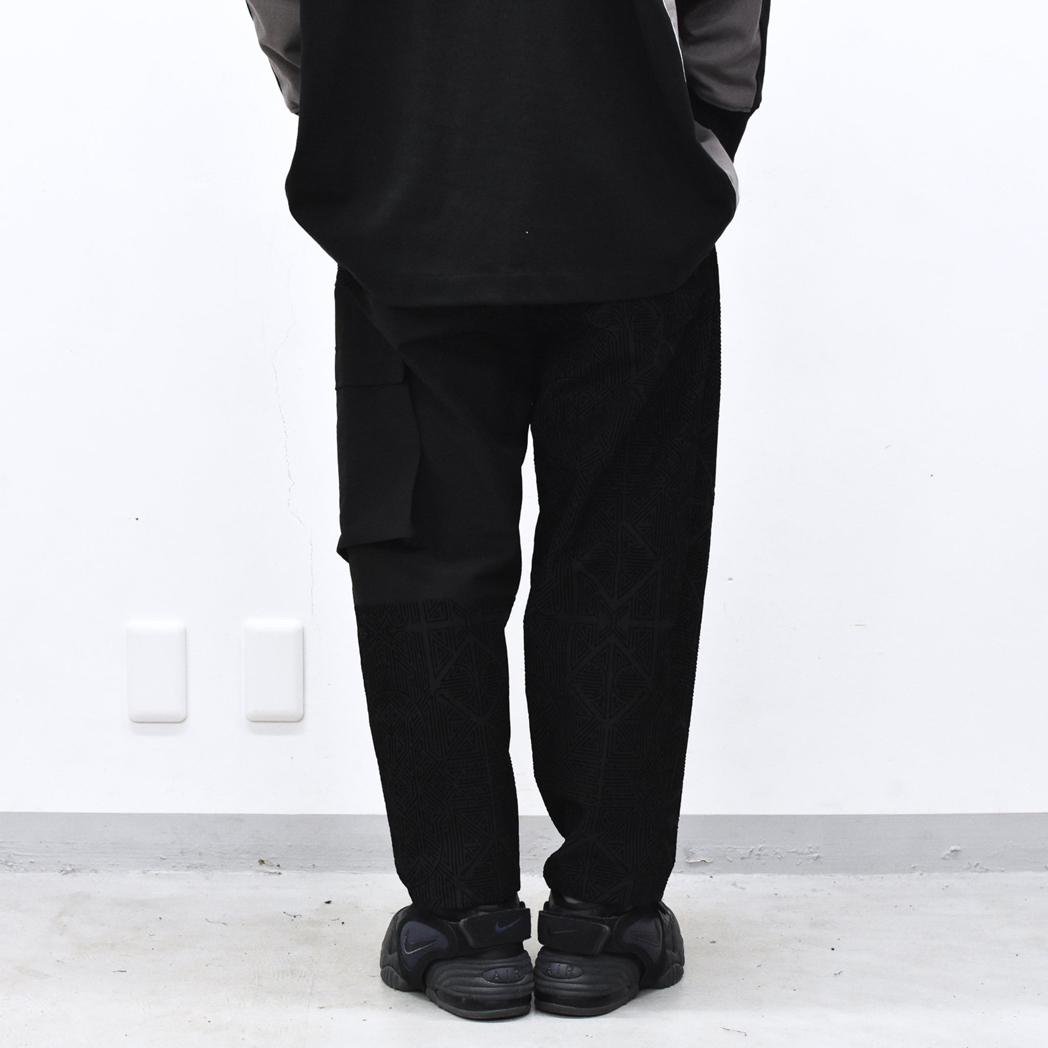 STOF / Stone Yard Floc Wide Pants - BLACK