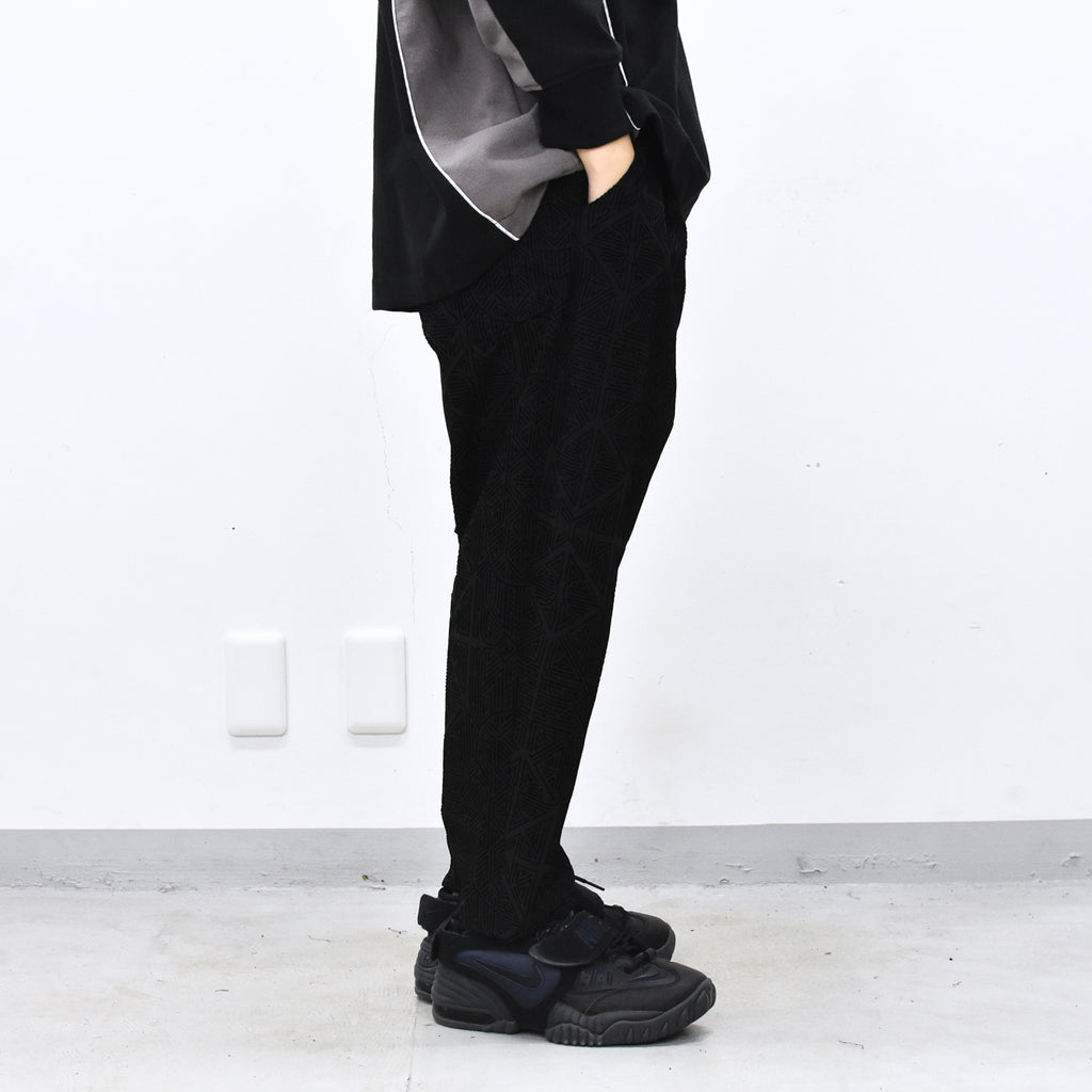 STOF / Stone Yard Floc Wide Pants - BLACK