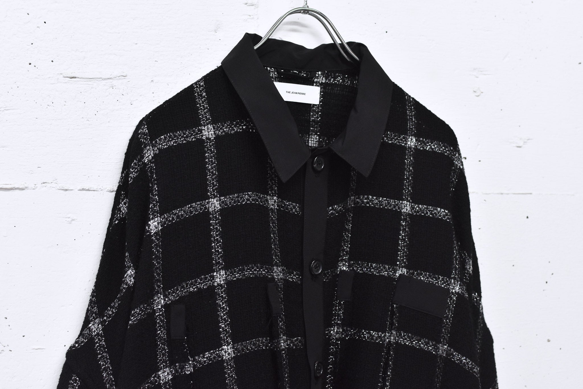 THE JEAN PIERRE / 11XL Tear Off Sheer Tweed Jacket - BLACK
