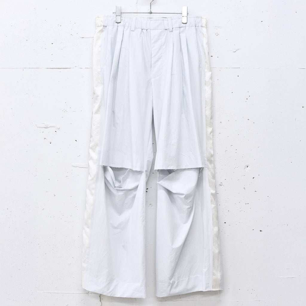 THE JEAN PIERRE / 3Tuck Easy Trouser - STONE WHT