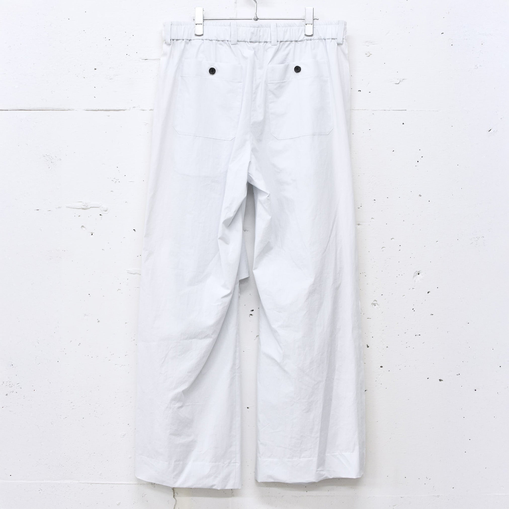 THE JEAN PIERRE / 3Tuck Easy Trouser - STONE WHT