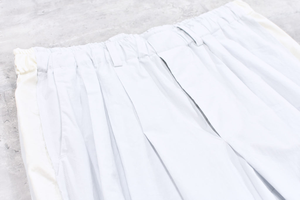 THE JEAN PIERRE / 3Tuck Easy Trouser - STONE WHT