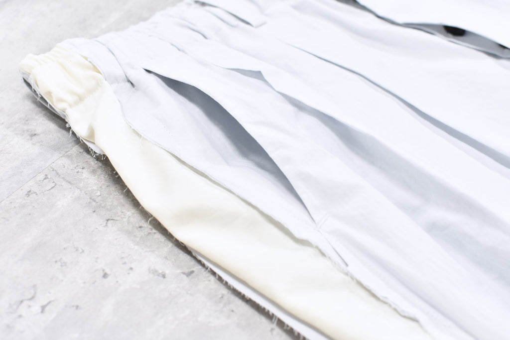THE JEAN PIERRE / 3Tuck Easy Trouser - STONE WHT
