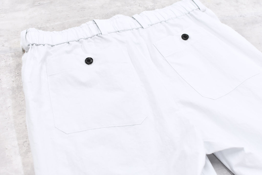 THE JEAN PIERRE / 3Tuck Easy Trouser - STONE WHT