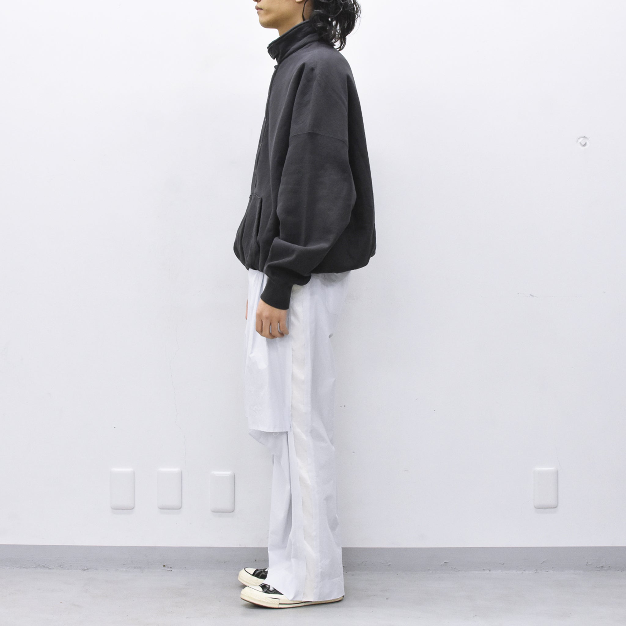 THE JEAN PIERRE / 3Tuck Easy Trouser - STONE WHT
