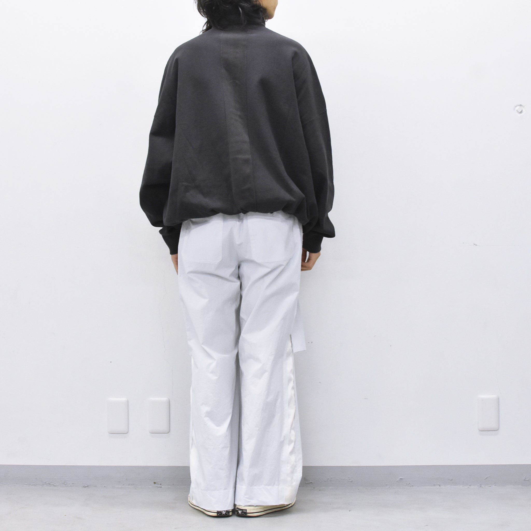 THE JEAN PIERRE / 3Tuck Easy Trouser - STONE WHT