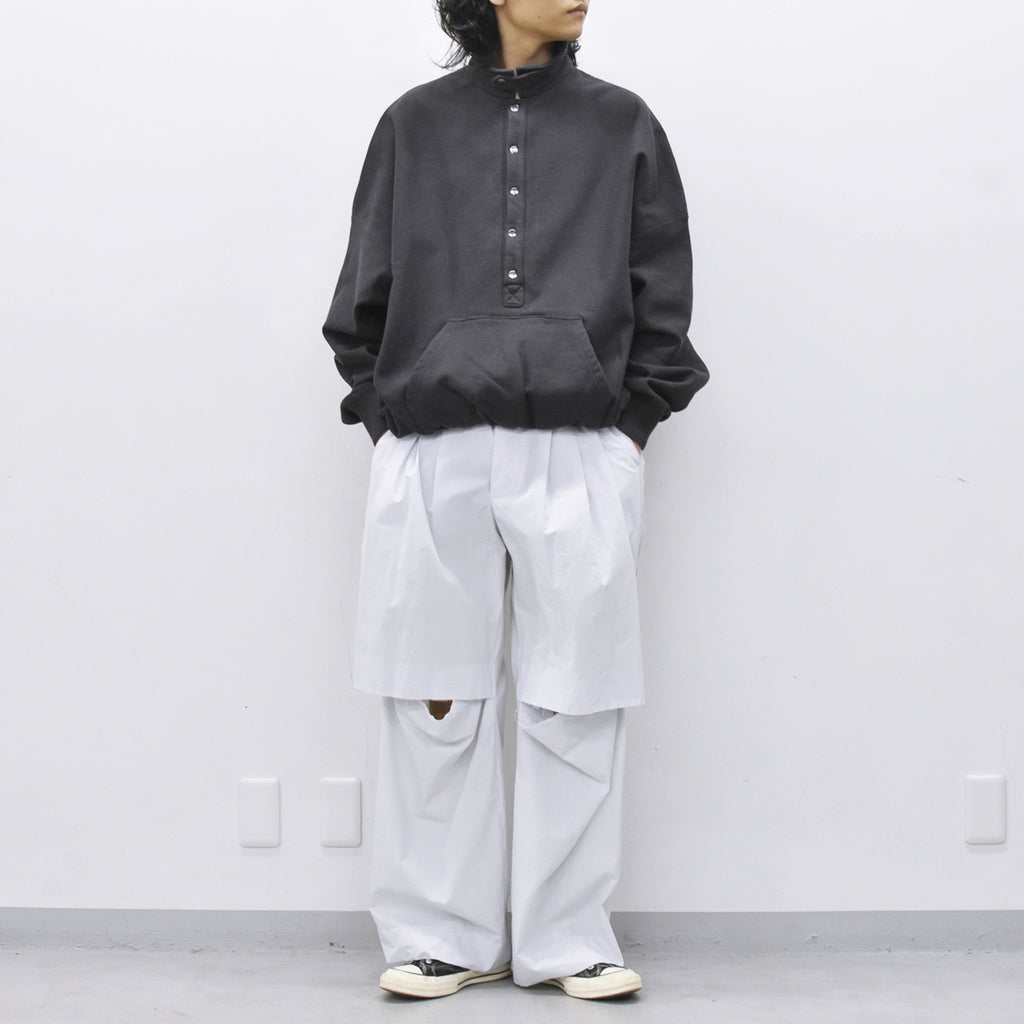 THE JEAN PIERRE / 3Tuck Easy Trouser - STONE WHT