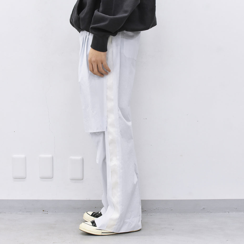 THE JEAN PIERRE / 3Tuck Easy Trouser - STONE WHT