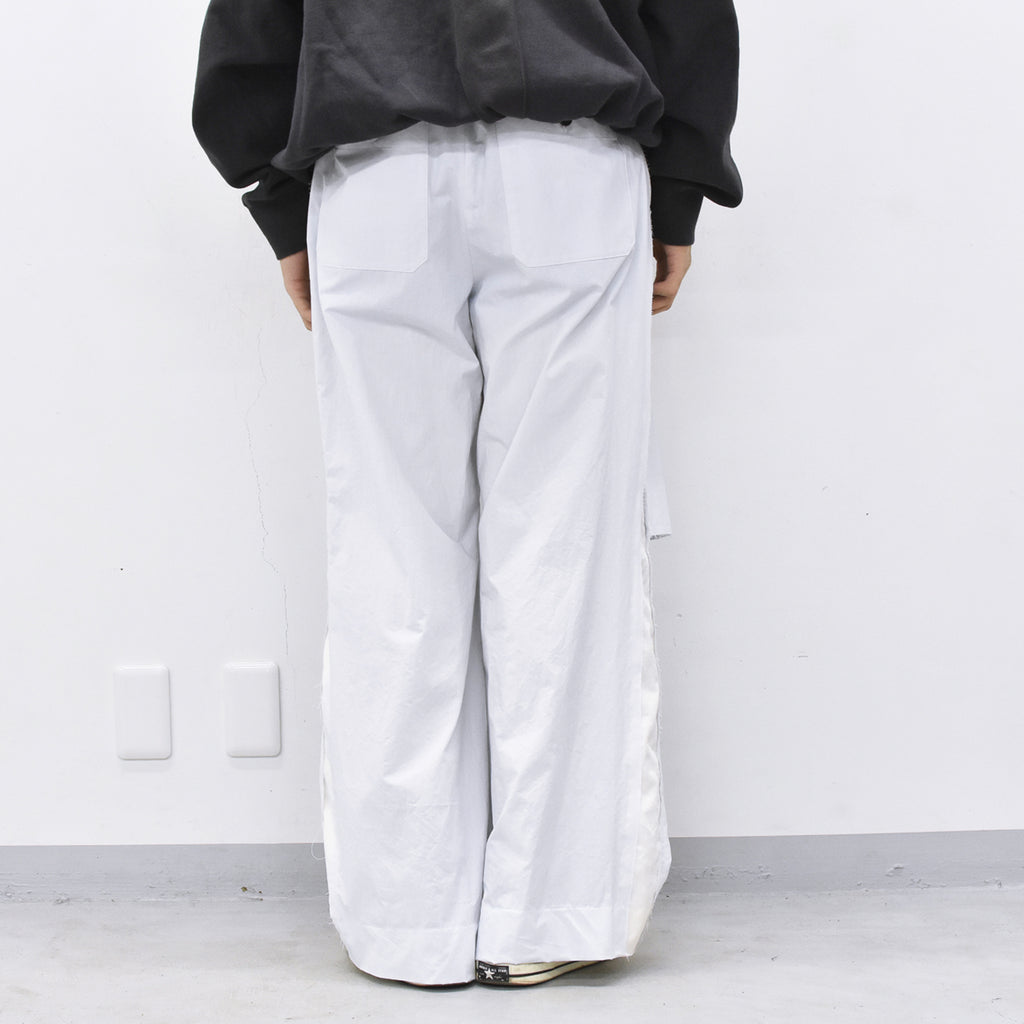 THE JEAN PIERRE / 3Tuck Easy Trouser - STONE WHT