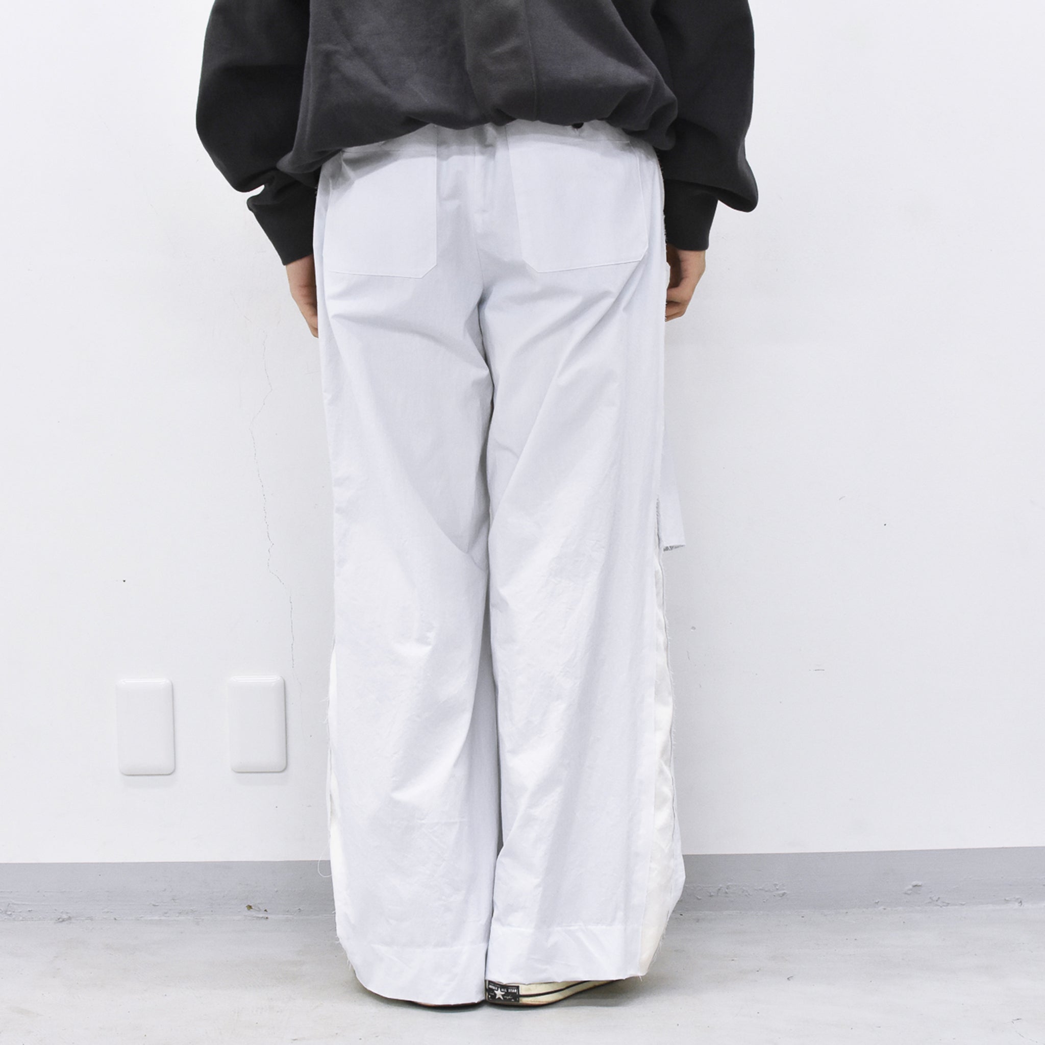 THE JEAN PIERRE / 3Tuck Easy Trouser - STONE WHT