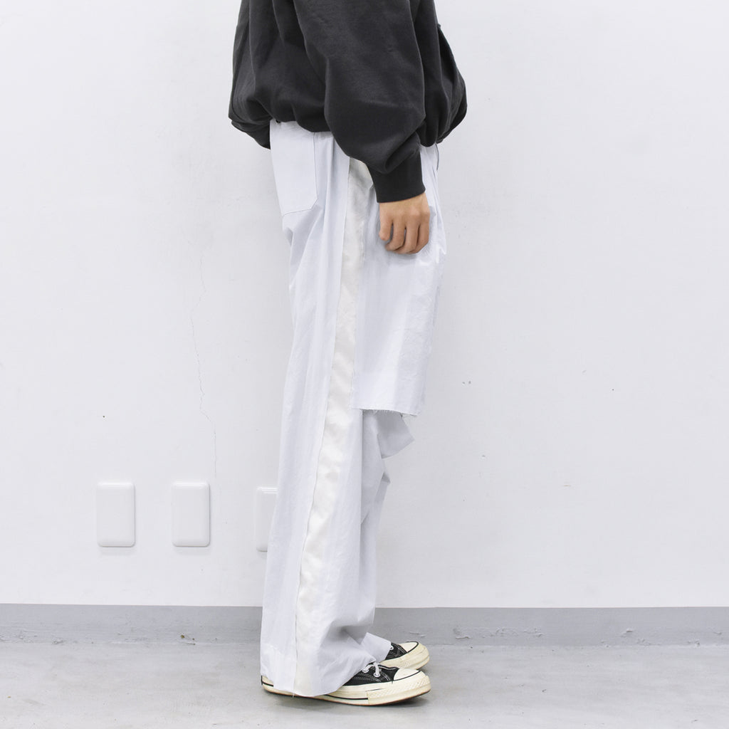THE JEAN PIERRE / 3Tuck Easy Trouser - STONE WHT
