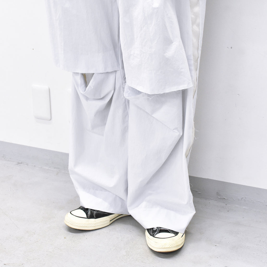 THE JEAN PIERRE / 3Tuck Easy Trouser - STONE WHT