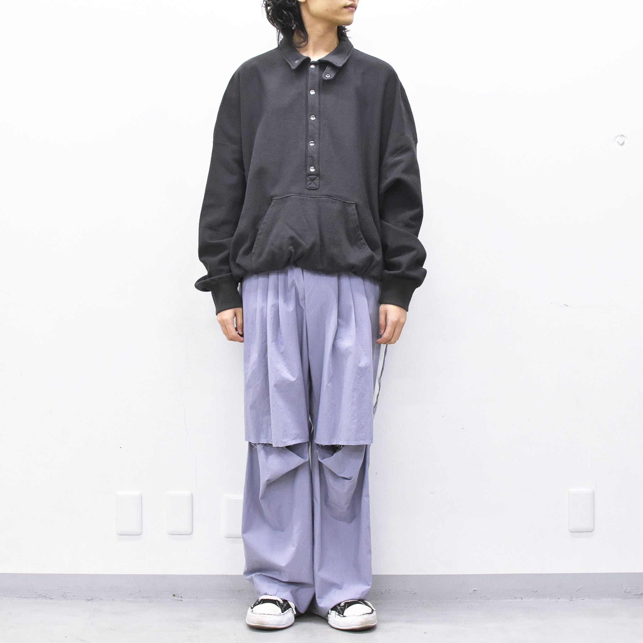 THE JEAN PIERRE / 3Tuck Easy Trouser - GREY