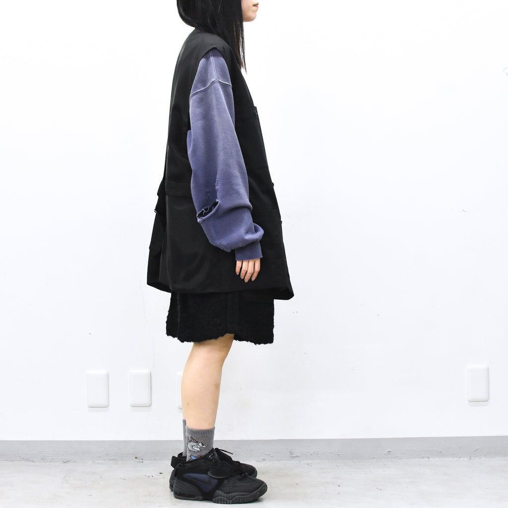 THE JEAN PIERRE / French Army Cargo Jilet - BLACK