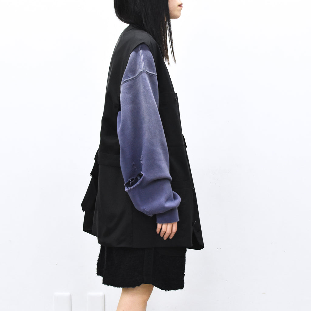 THE JEAN PIERRE / French Army Cargo Jilet - BLACK