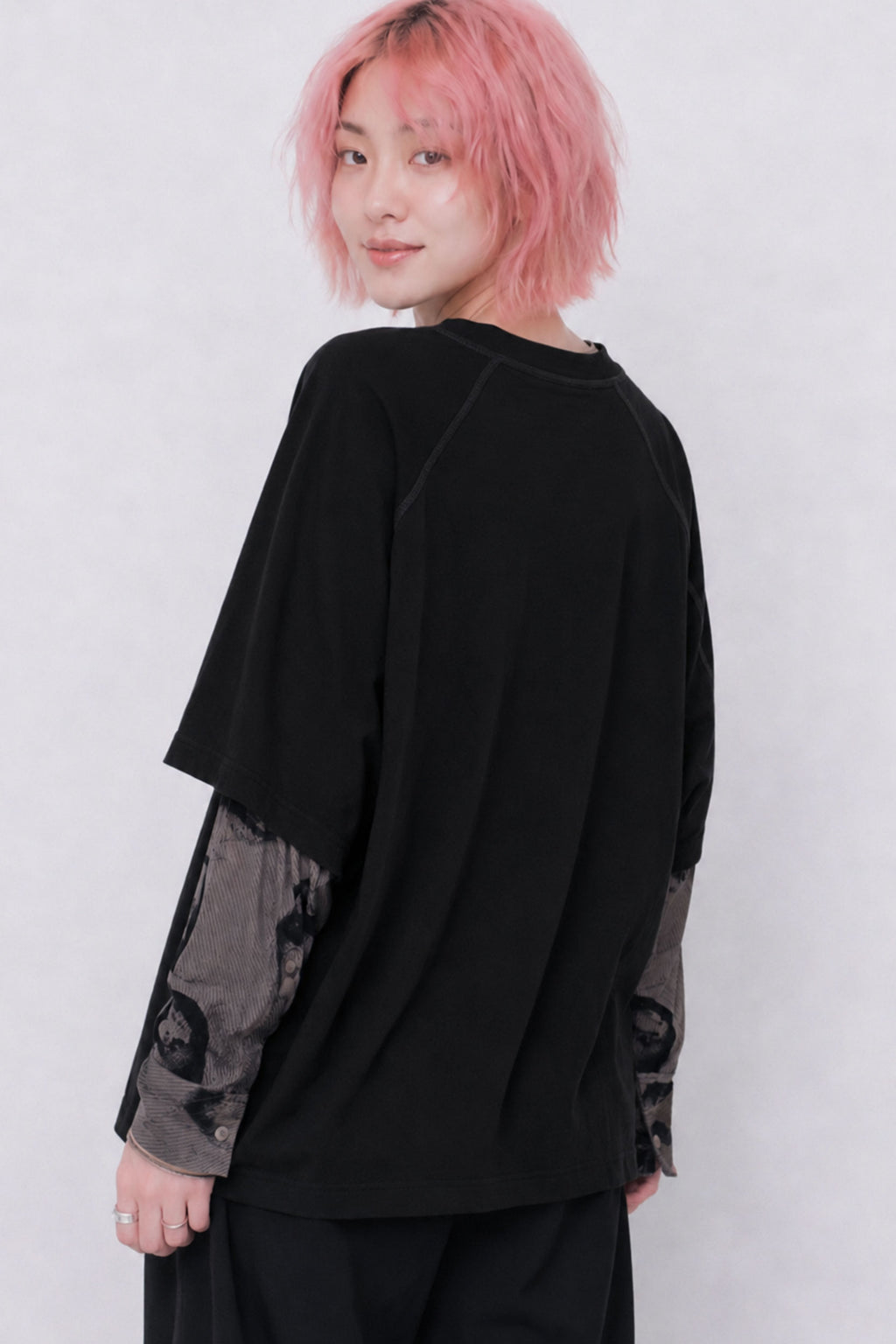 STOF / Anarchy/Flocky Layer Tee - BLACK