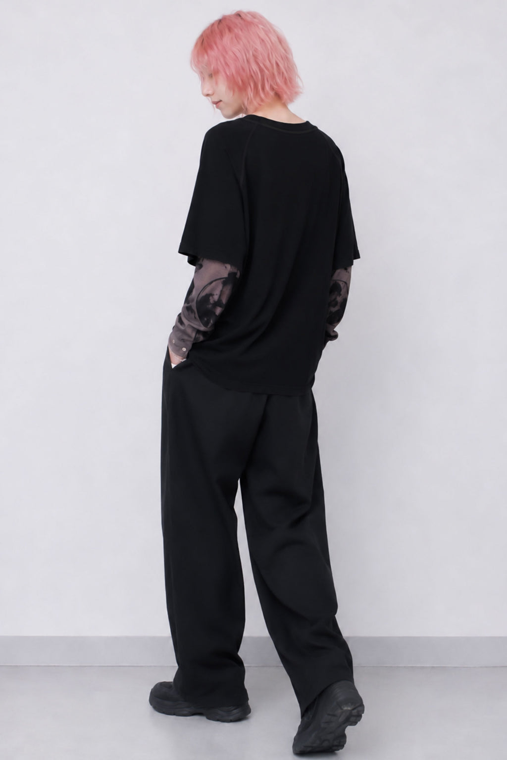 STOF / Anarchy/Flocky Layer Tee - BLACK