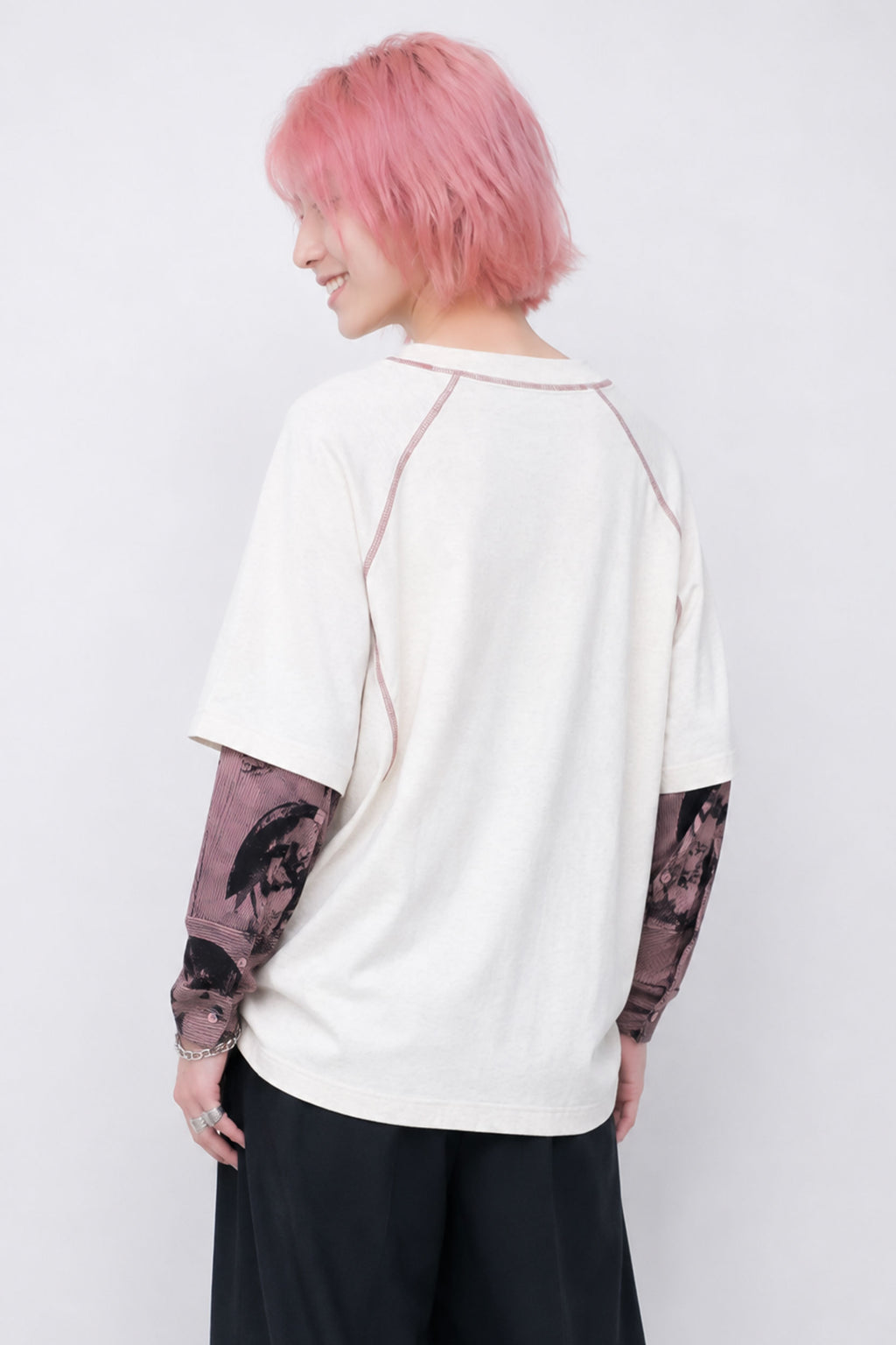 STOF / Anarchy/Flocky Layer Tee - WHITE