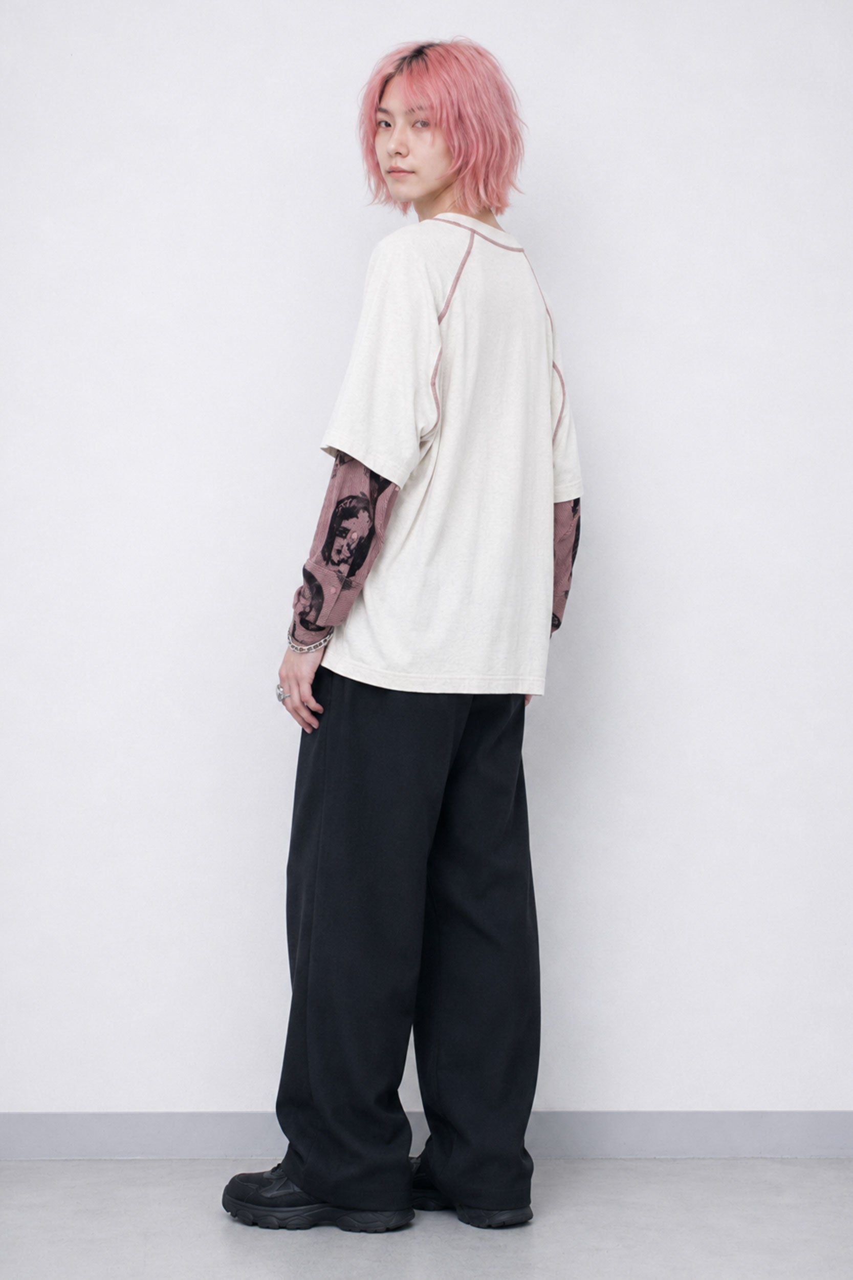 STOF / Anarchy/Flocky Layer Tee - WHITE