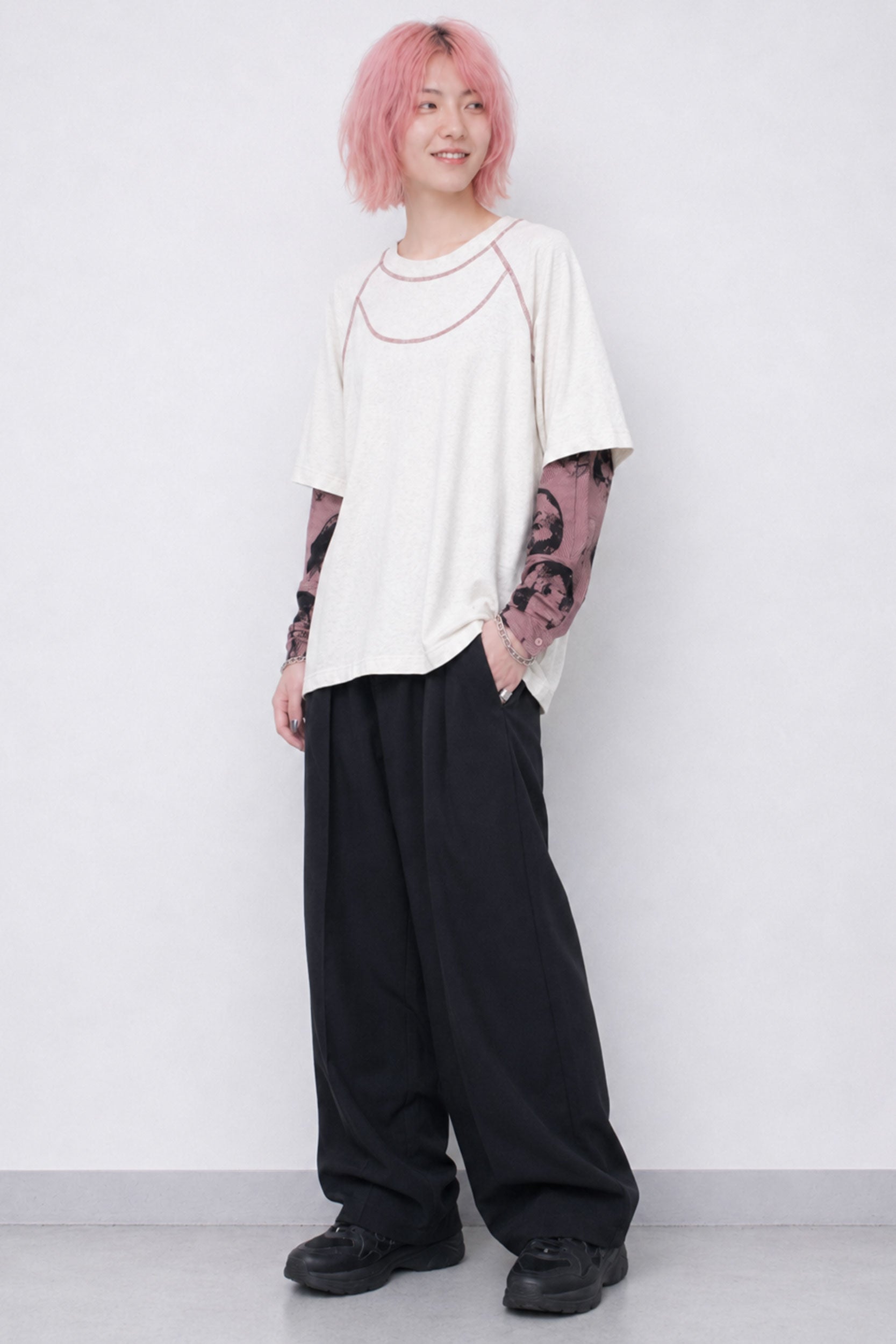 STOF / Anarchy/Flocky Layer Tee - WHITE