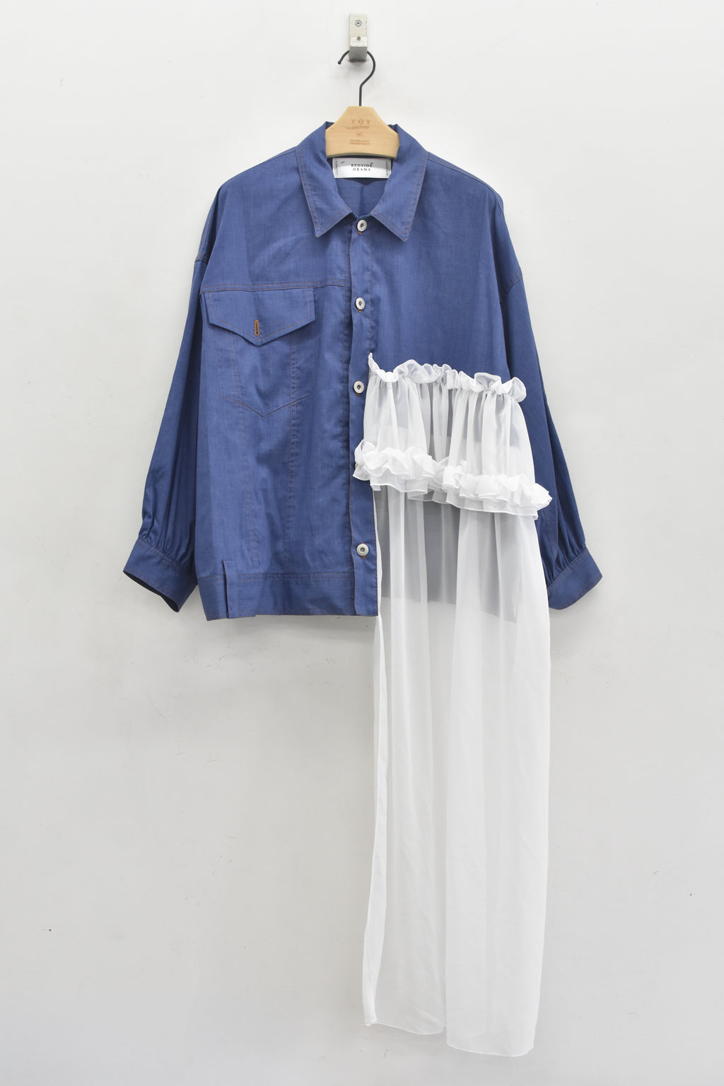先行予約 BEDSIDEDRAMA / ASYMMETRICAL SHIRT JACKET
