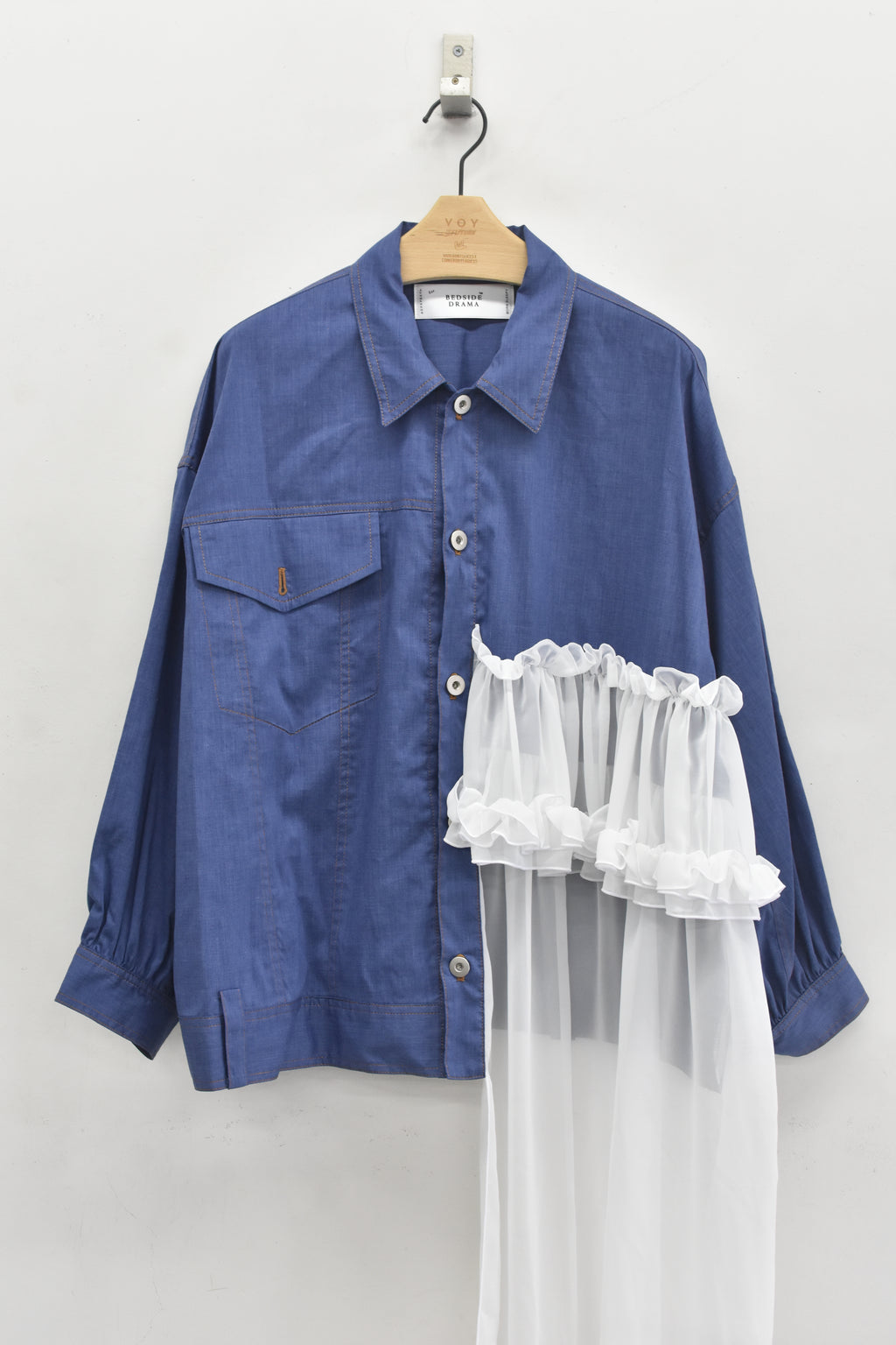 先行予約 BEDSIDEDRAMA / ASYMMETRICAL SHIRT JACKET