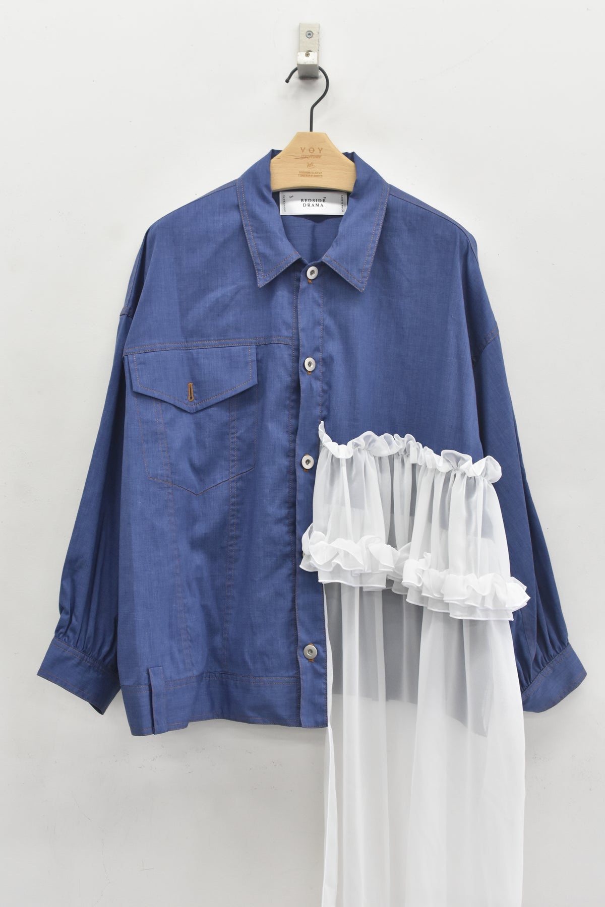 先行予約 BEDSIDEDRAMA / ASYMMETRICAL SHIRT JACKET