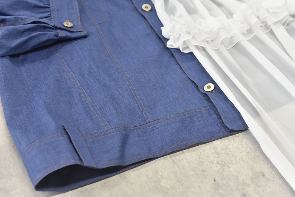 先行予約 BEDSIDEDRAMA / ASYMMETRICAL SHIRT JACKET