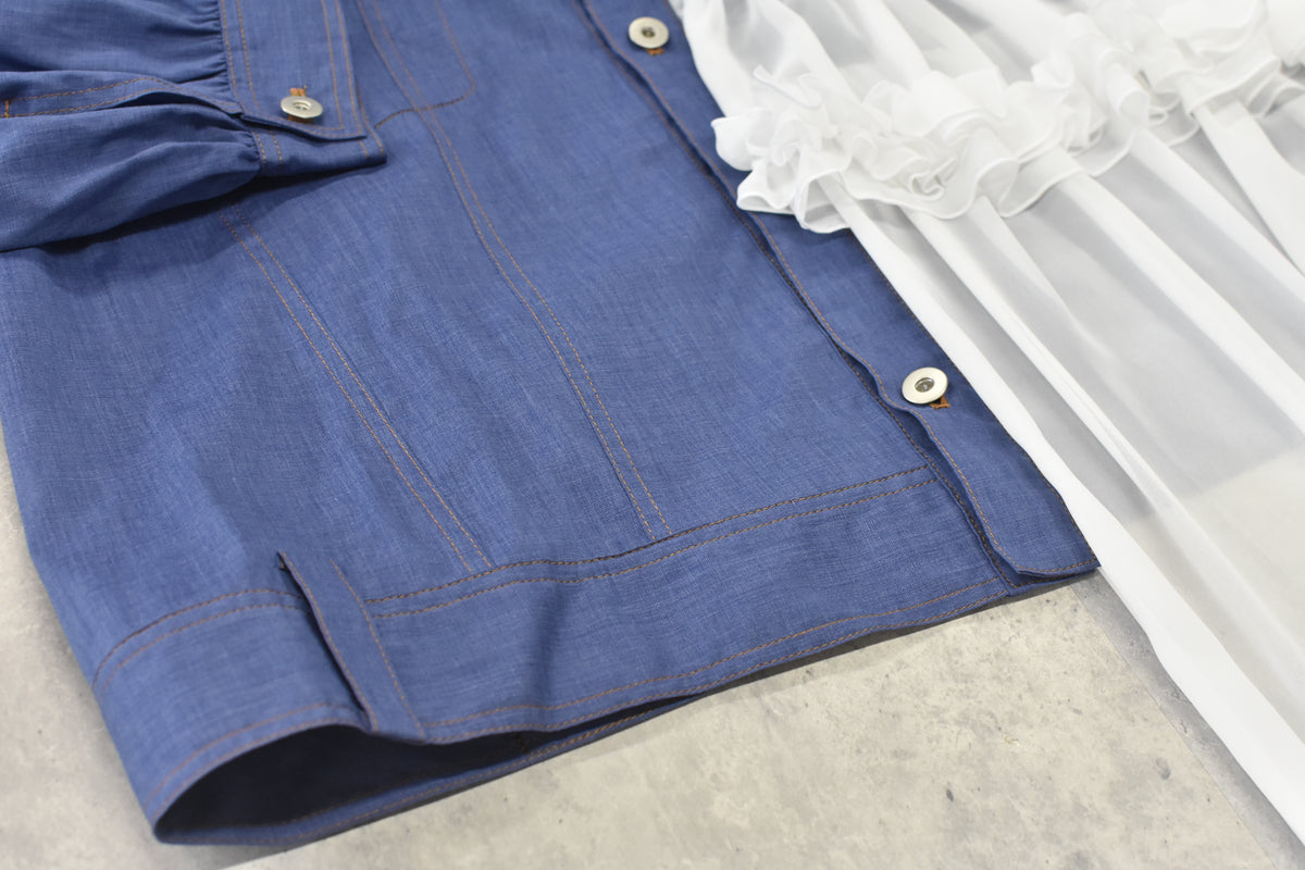 先行予約 BEDSIDEDRAMA / ASYMMETRICAL SHIRT JACKET