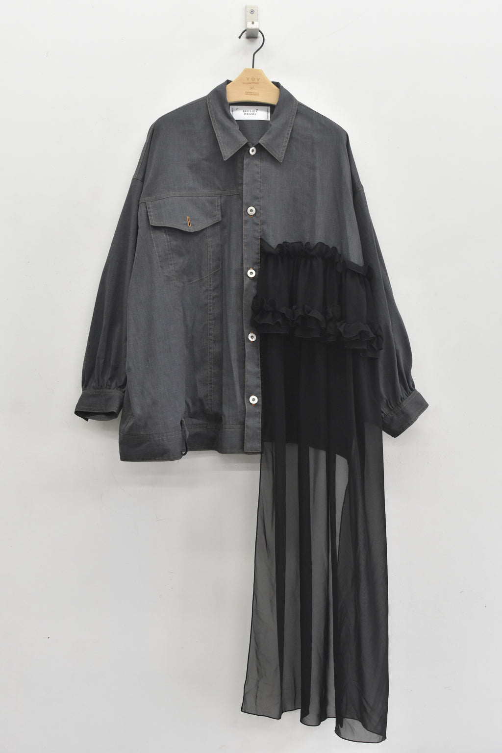 先行予約 BEDSIDEDRAMA / ASYMMETRICAL SHIRT JACKET