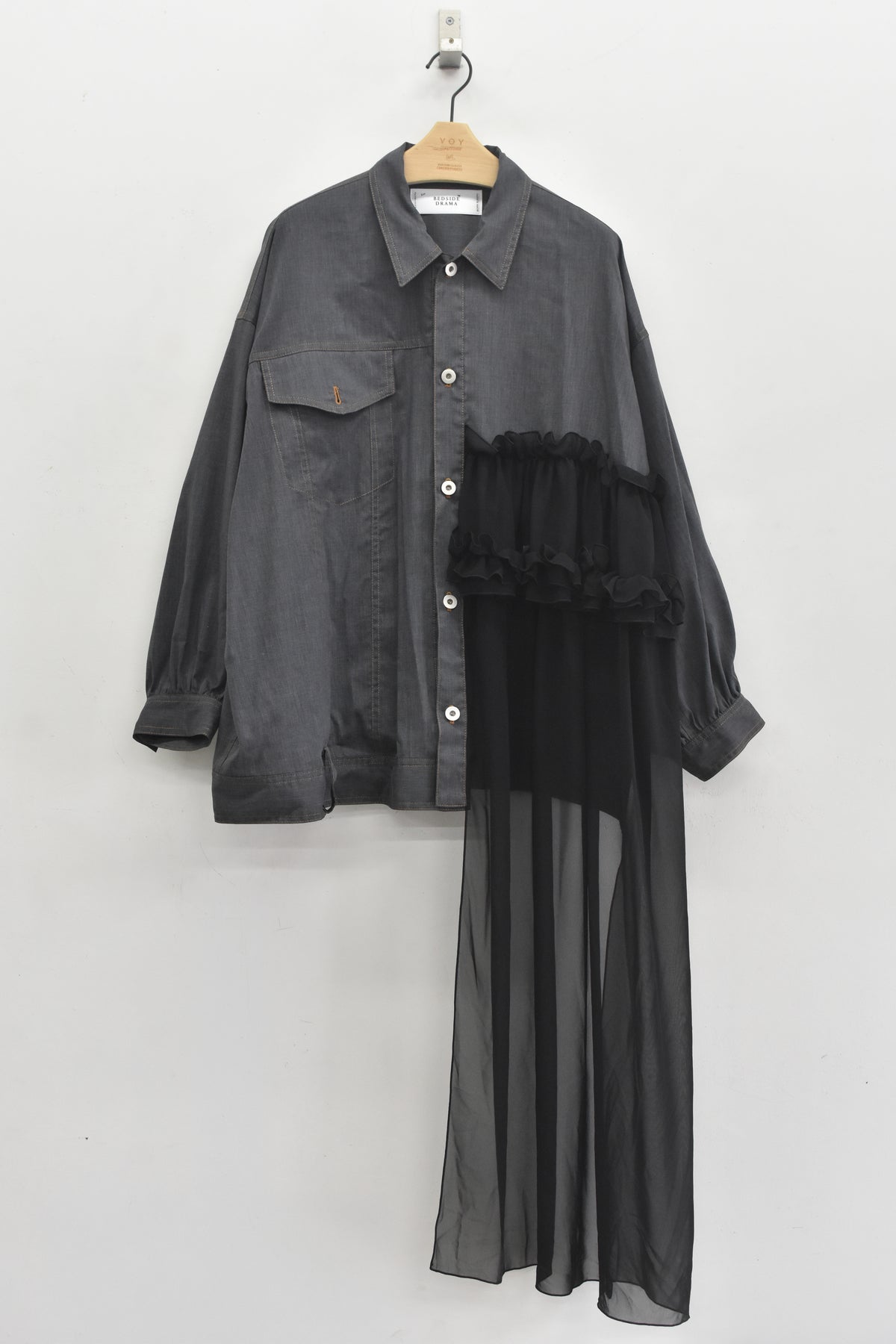 先行予約 BEDSIDEDRAMA / ASYMMETRICAL SHIRT JACKET