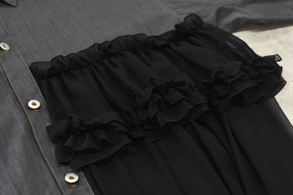 先行予約 BEDSIDEDRAMA / ASYMMETRICAL SHIRT JACKET