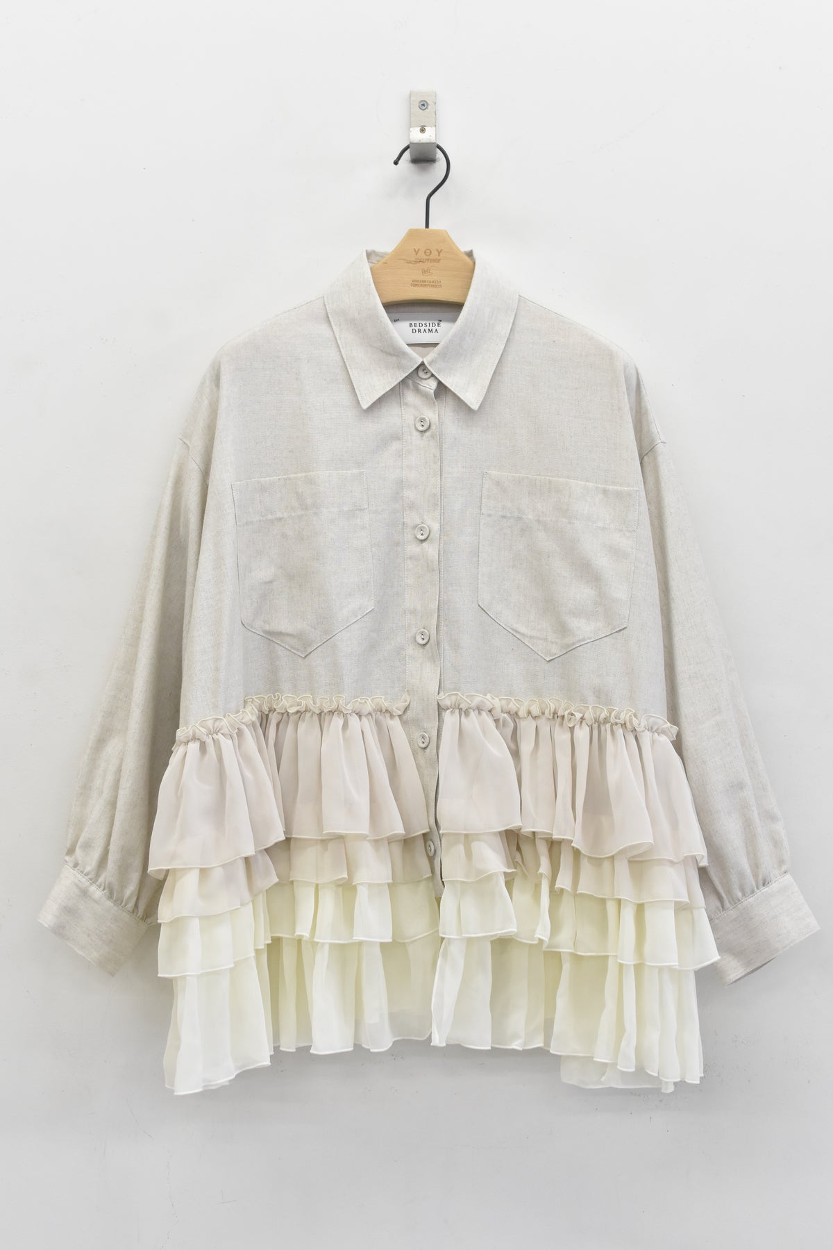 先行予約 BEDSIDEDRAMA / FRILL SHIRT JACKET