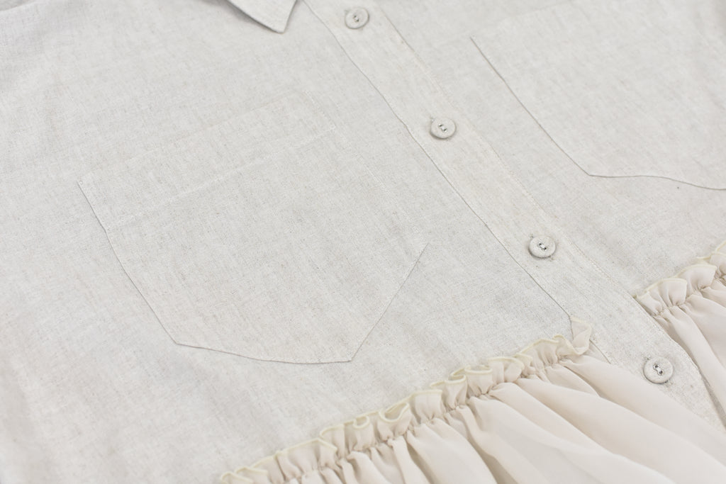 先行予約 BEDSIDEDRAMA / FRILL SHIRT JACKET